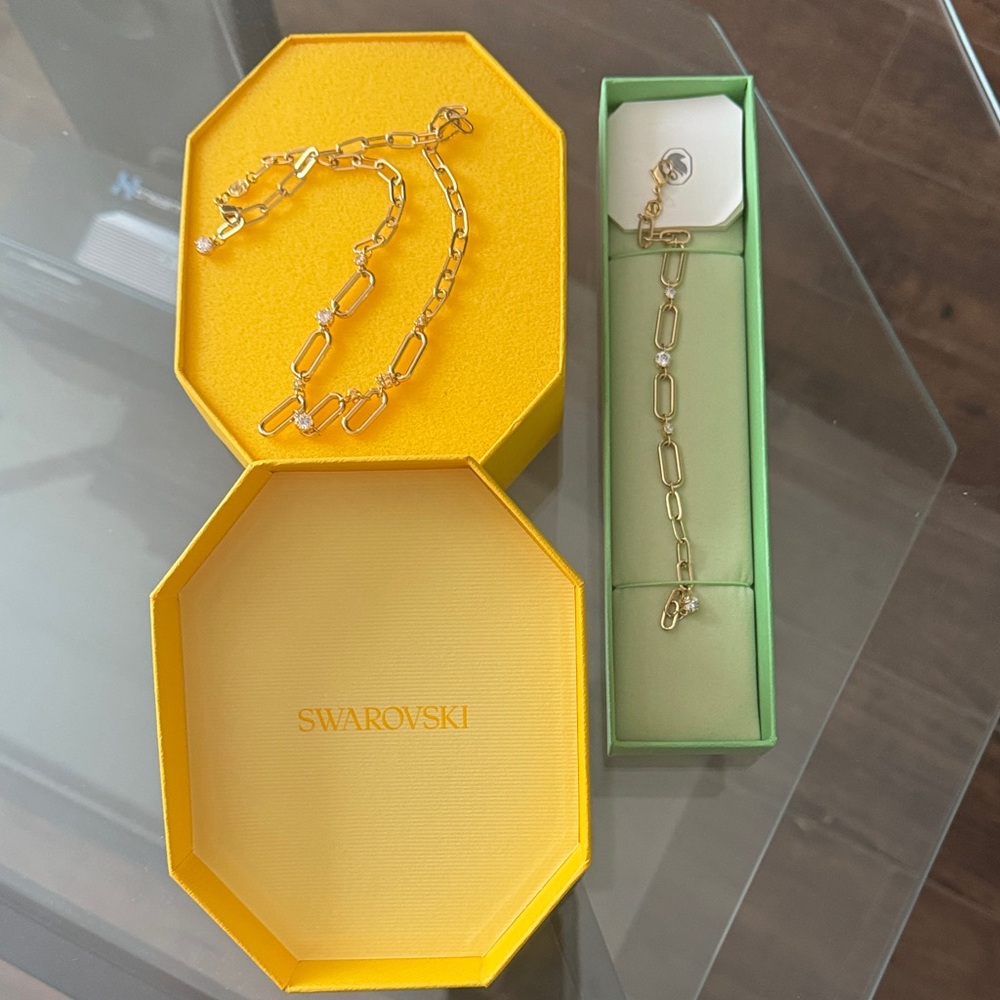 Swarovski Gold Chain Bracelet